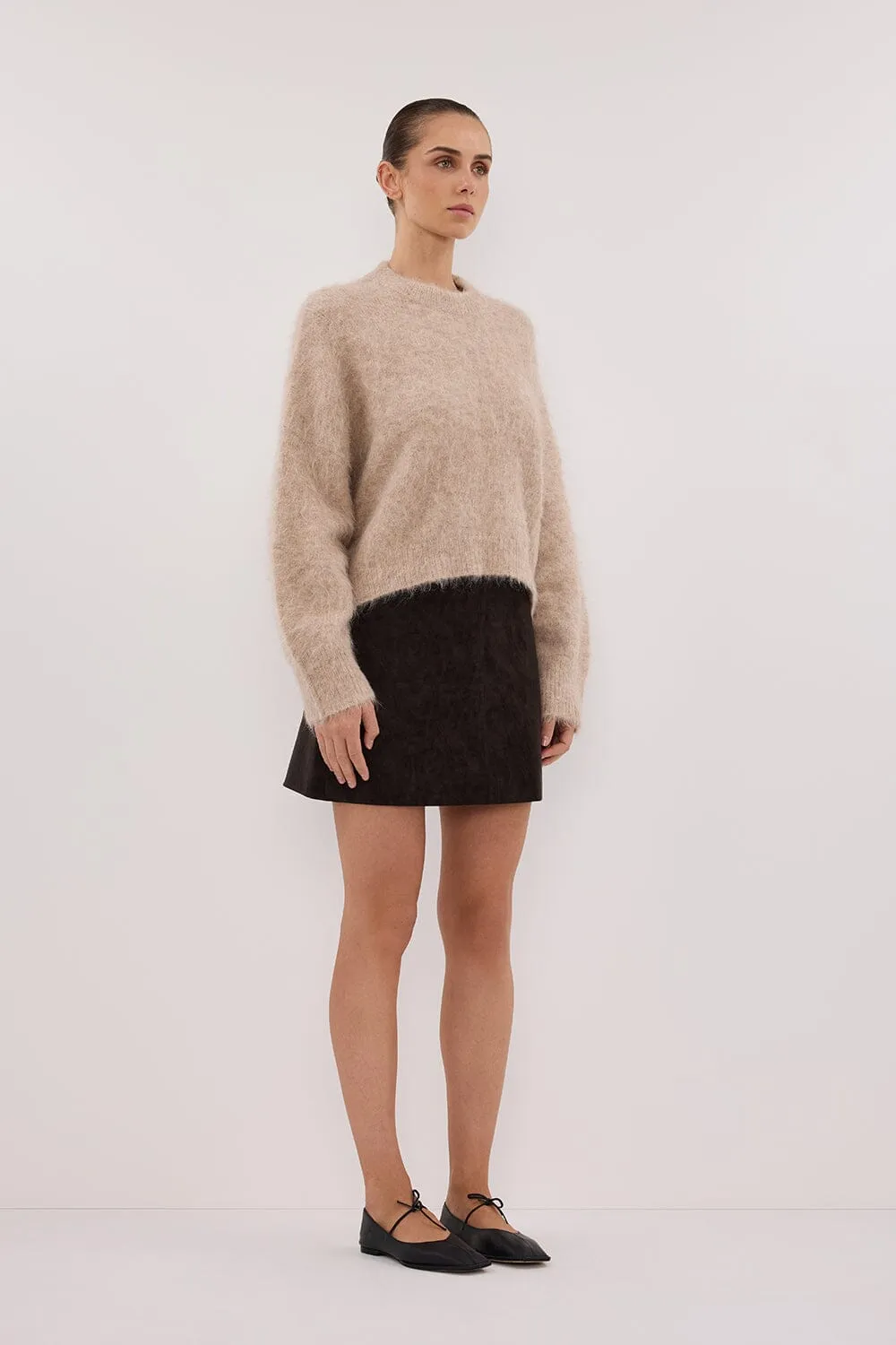 SALMA OAT TUCK SLEEVE JUMPER