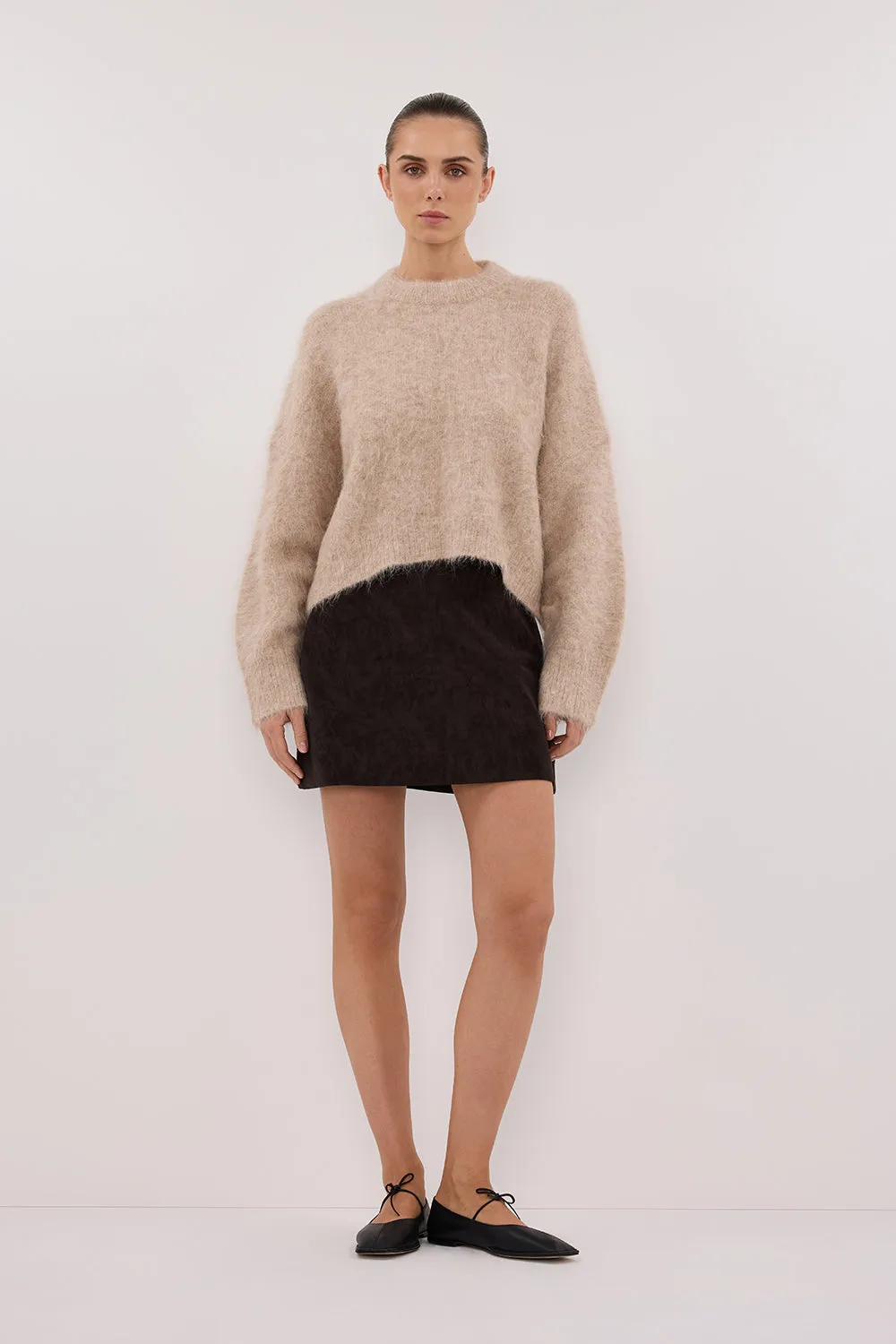SALMA OAT TUCK SLEEVE JUMPER
