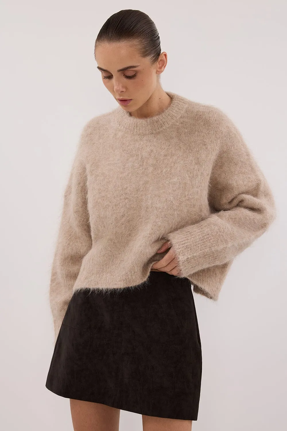 SALMA OAT TUCK SLEEVE JUMPER
