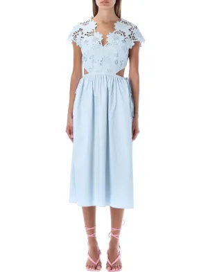 Self-Portrait Guipure Lace Detailed Midi Dress