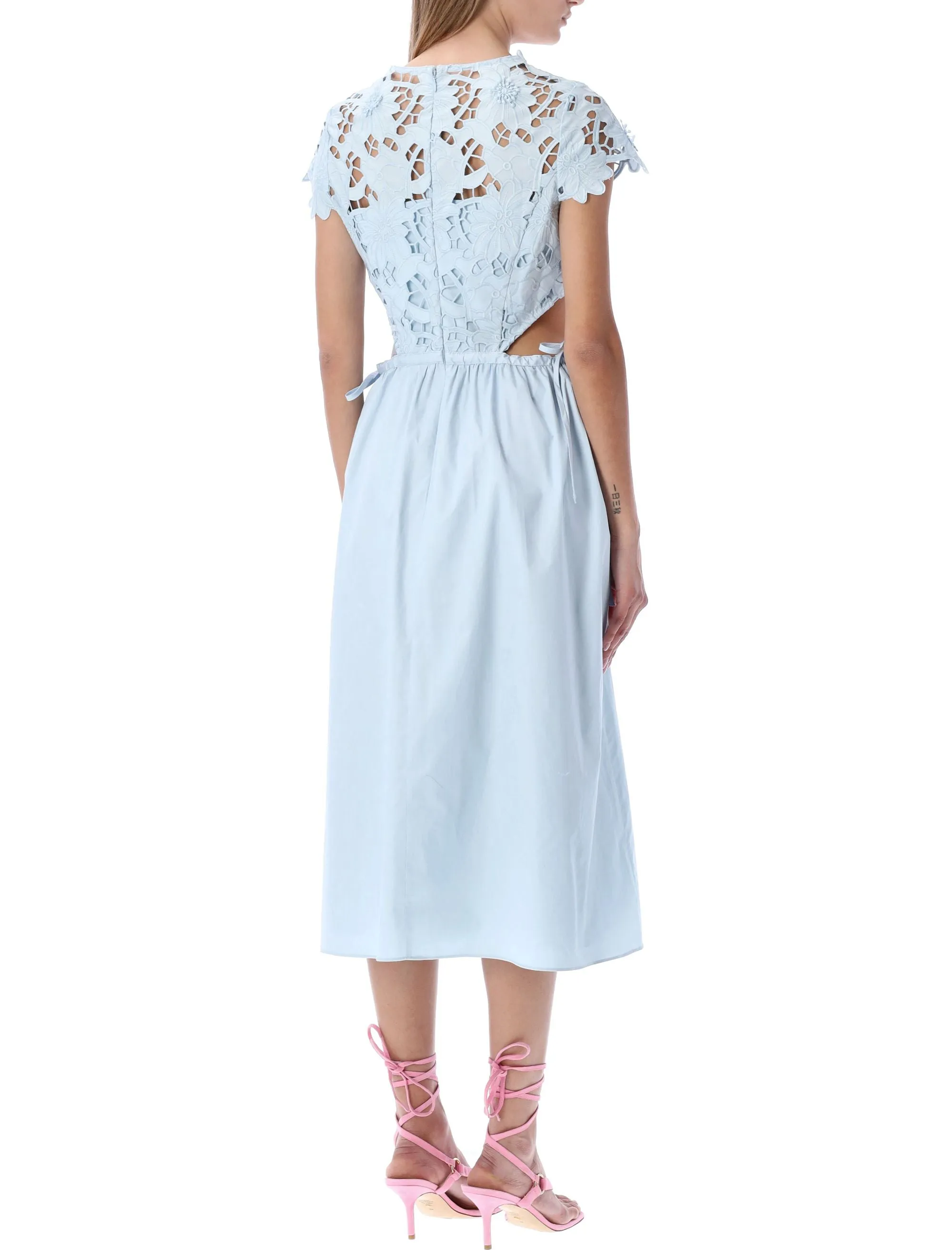 Self-Portrait Guipure Lace Detailed Midi Dress
