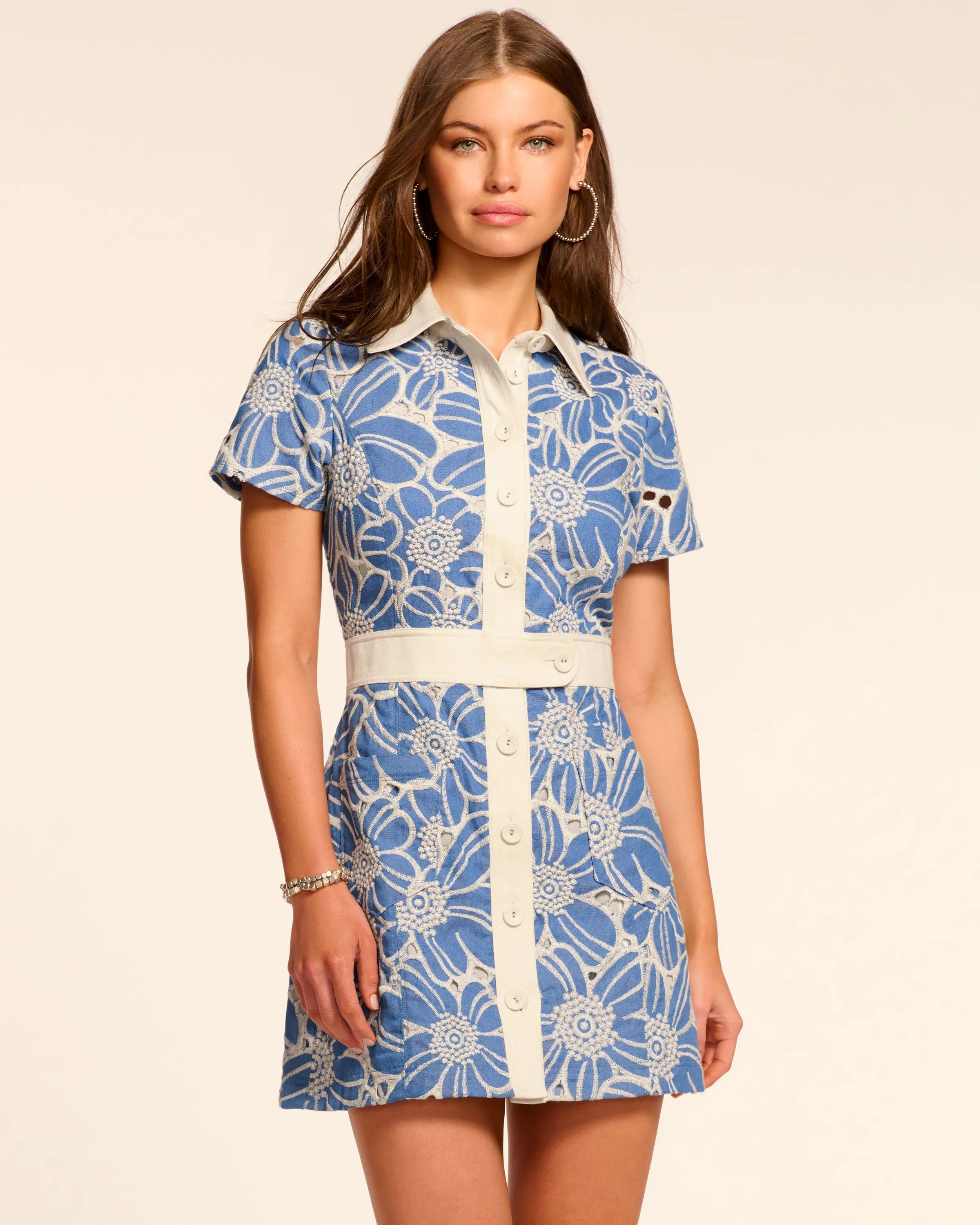 Shannon Chambray Button Down Mini Dress