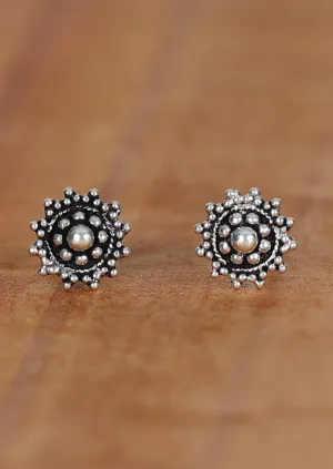 Silver Ornate Studs