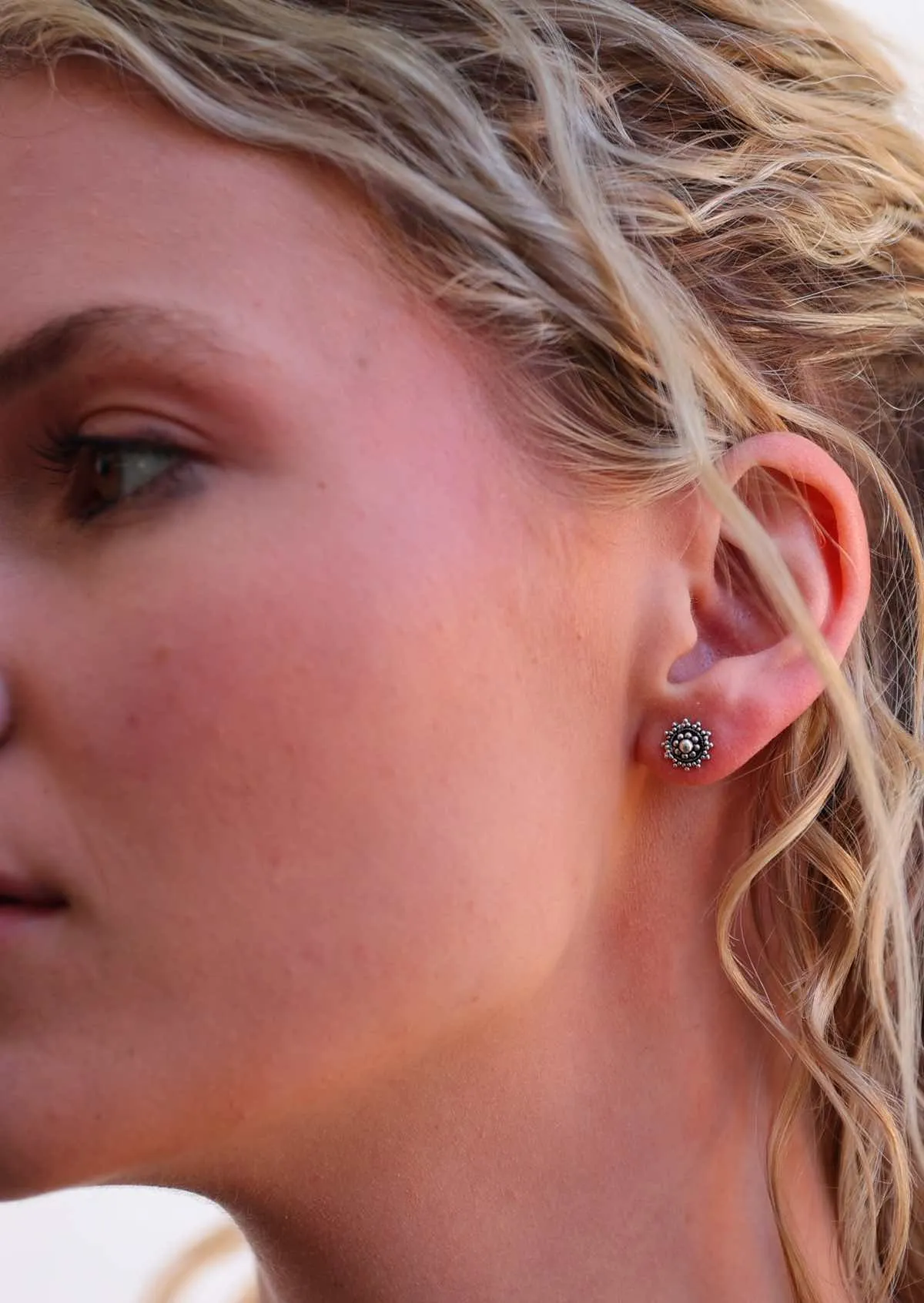 Silver Ornate Studs