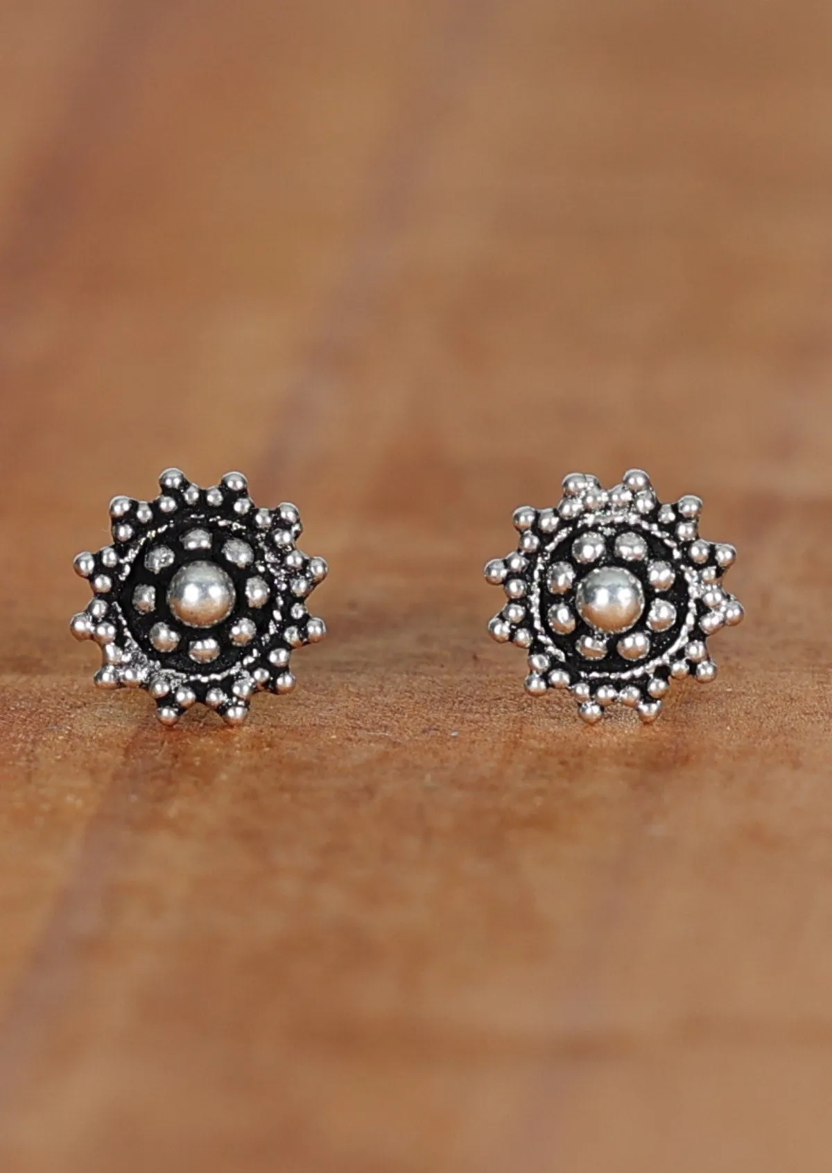 Silver Ornate Studs