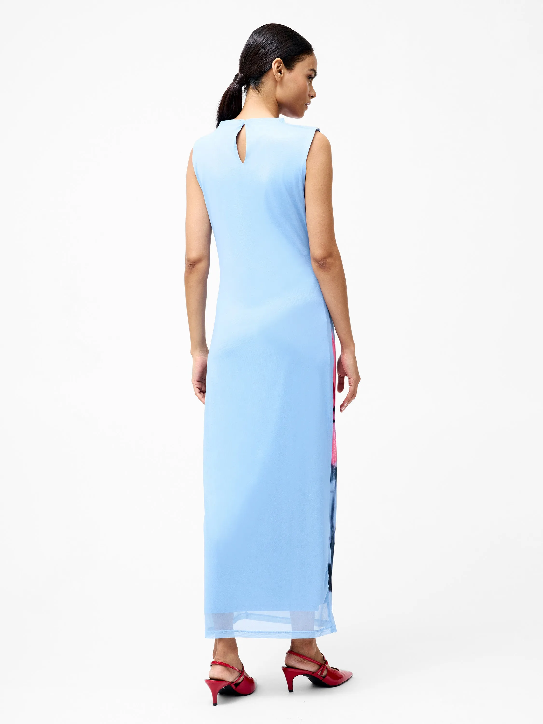 Smokey Placement Sleeveless Floral Maxi Dress