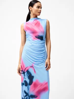Smokey Placement Sleeveless Floral Maxi Dress