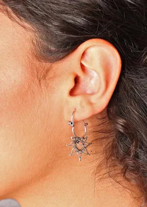 Solaris Silver Hoop Earrings