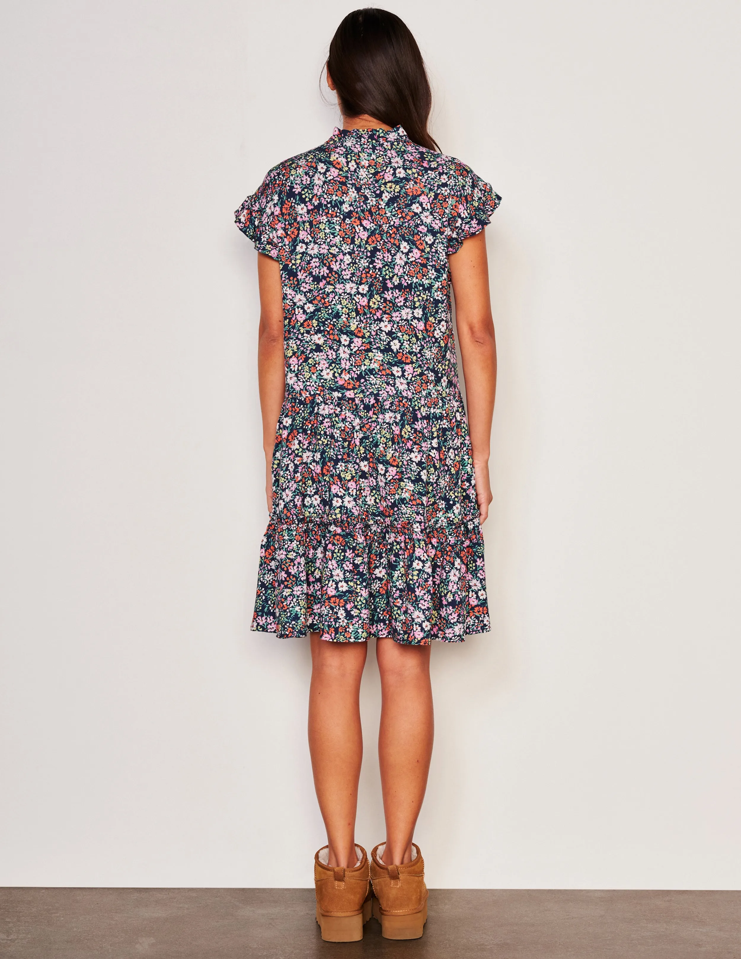 Sundry Mini Field Dress in Deep Navy