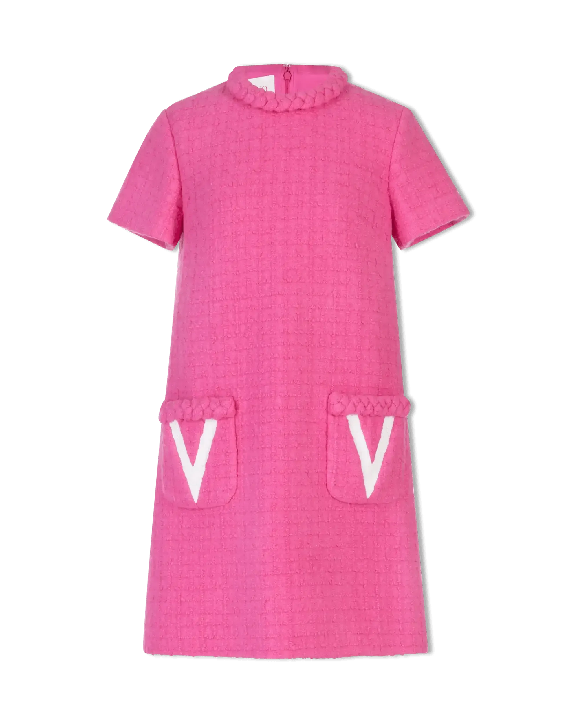 V Logo Tweed Mini Dress