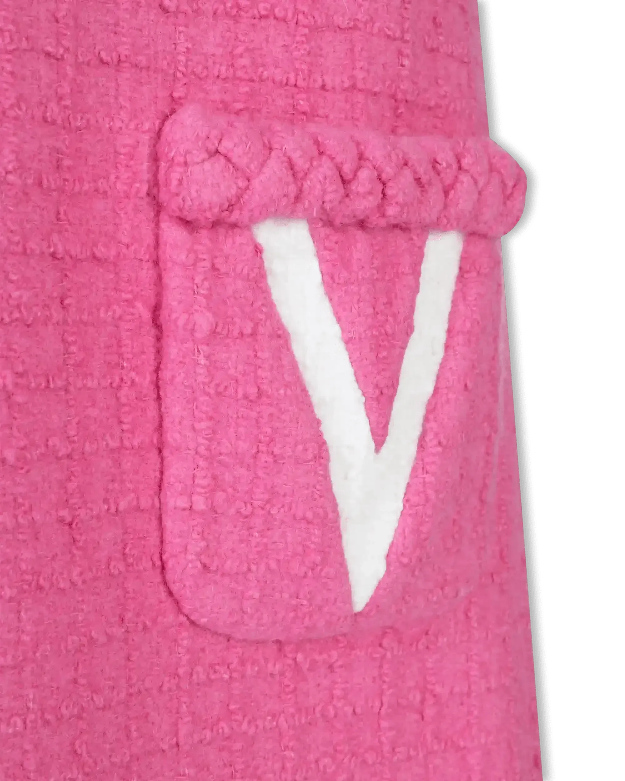 V Logo Tweed Mini Dress