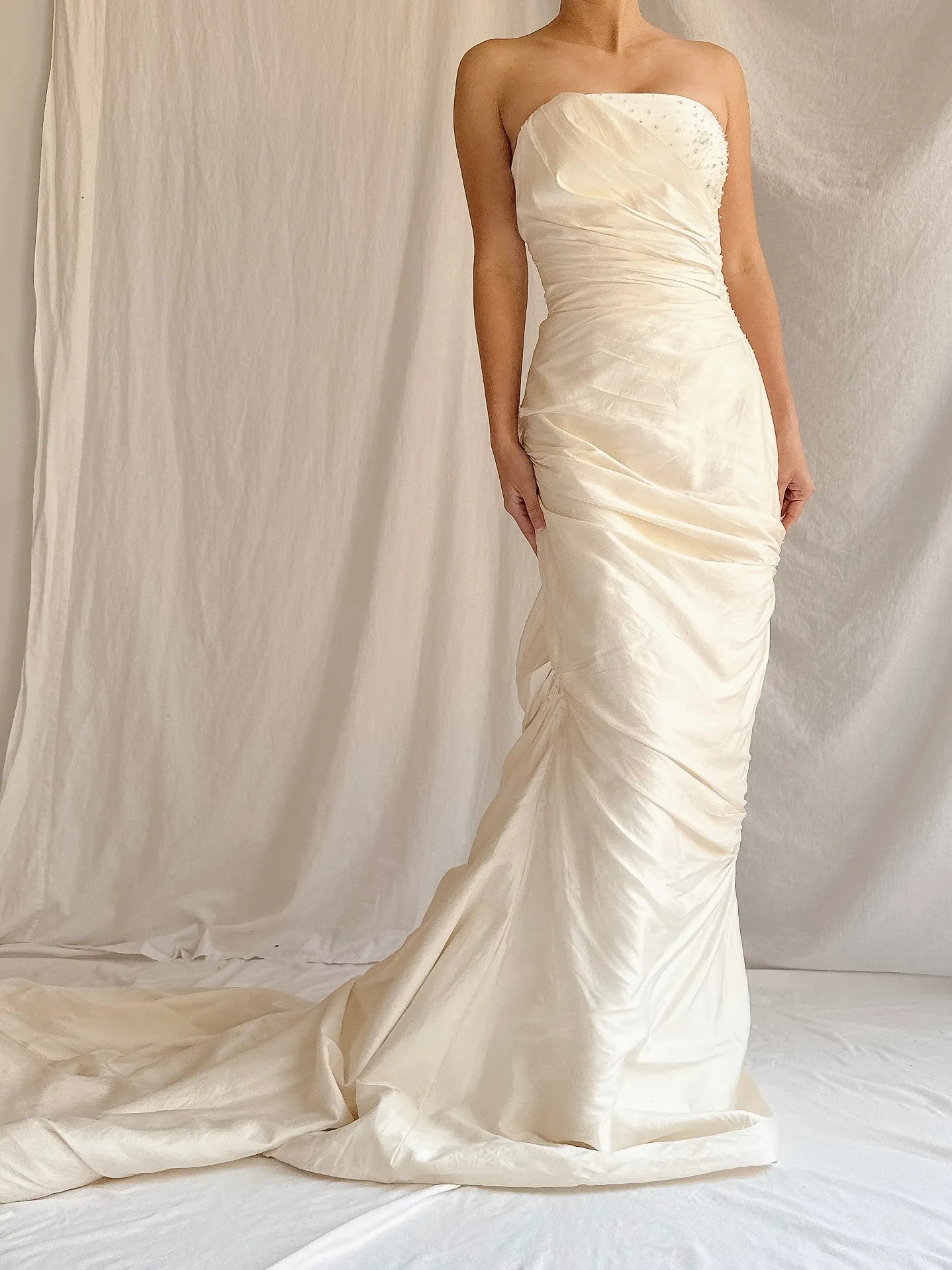 Vintage Angelina Faccenda Silk Column Gown - S/6