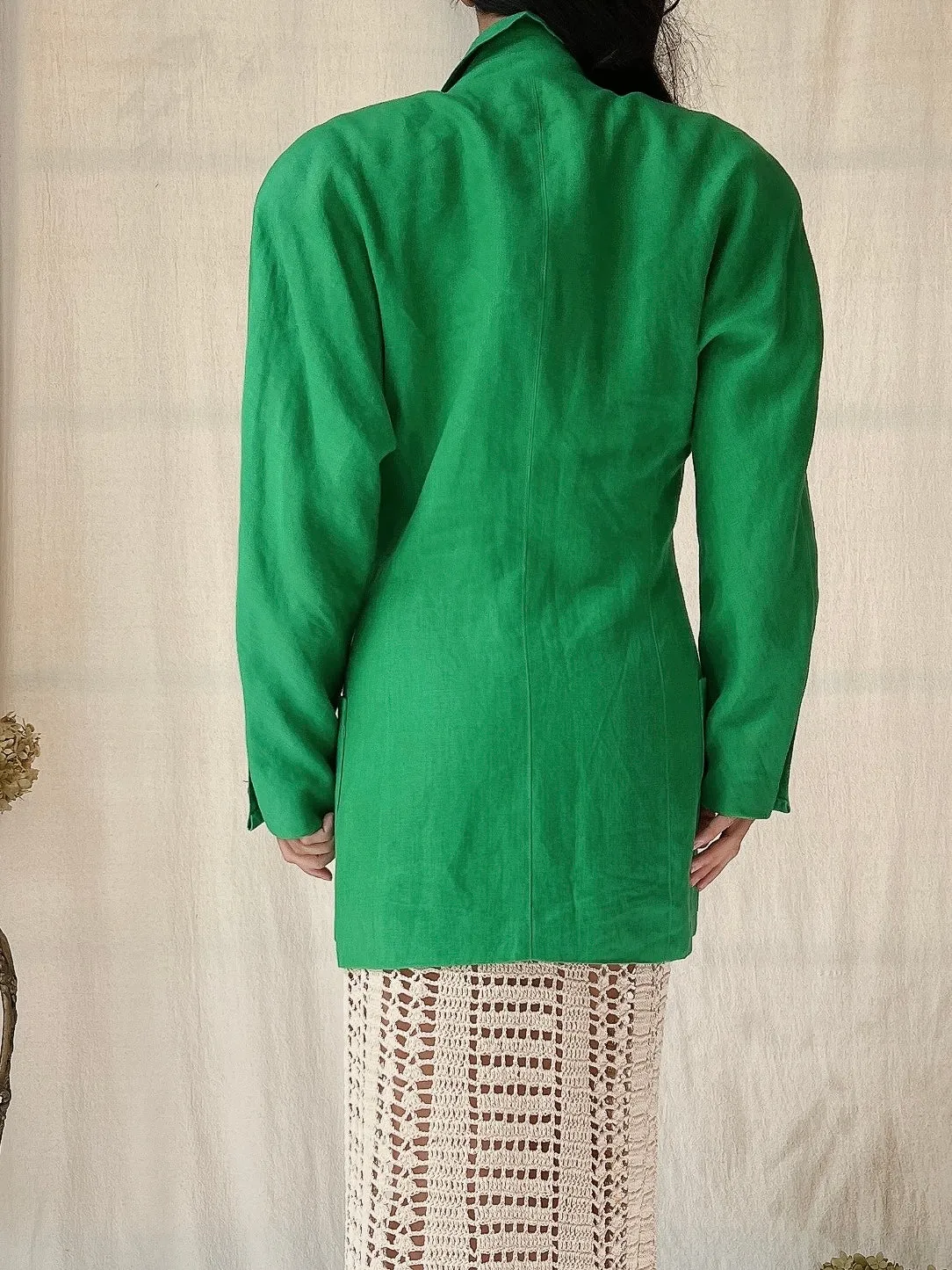 Vintage Escada Linen Jacket -  S/M