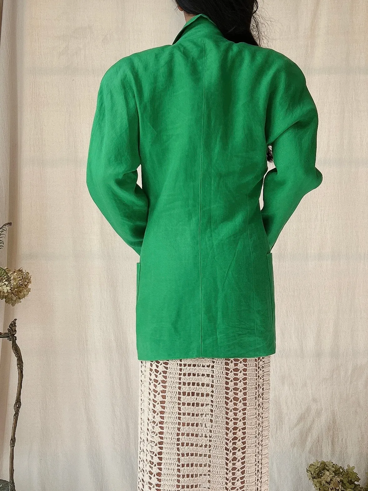 Vintage Escada Linen Jacket -  S/M