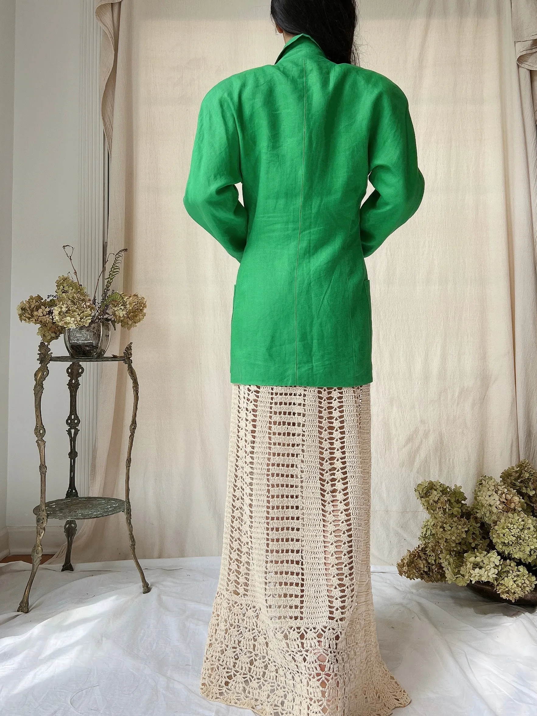 Vintage Escada Linen Jacket -  S/M