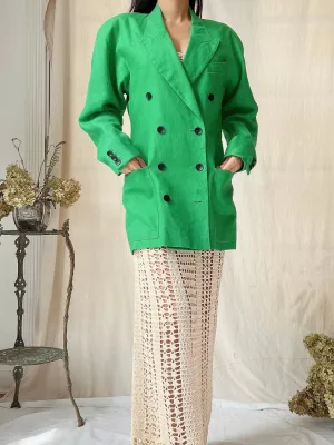 Vintage Escada Linen Jacket -  S/M
