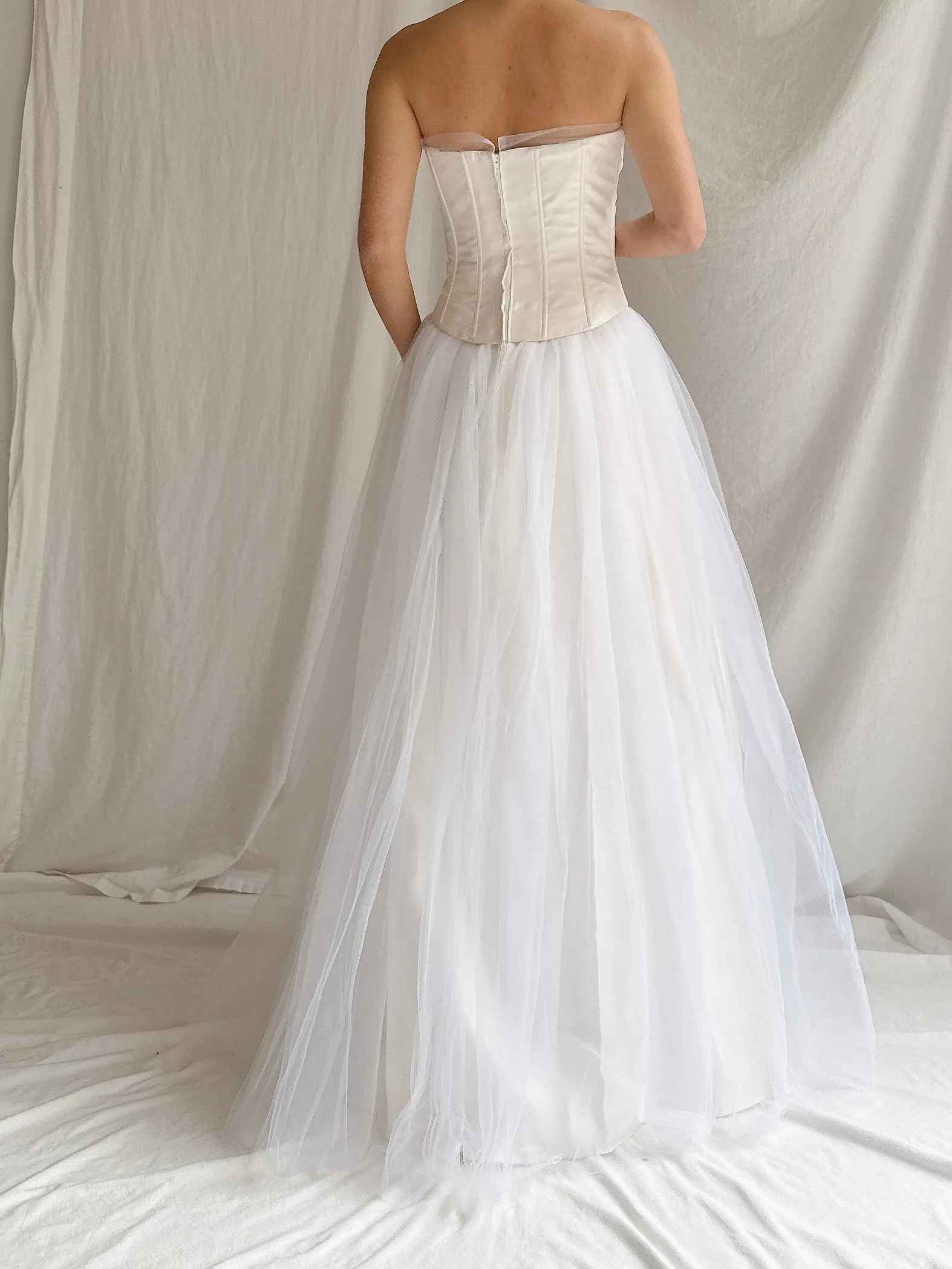 Vintage Gunne Sax Strapless Tulle Gown - XS/2