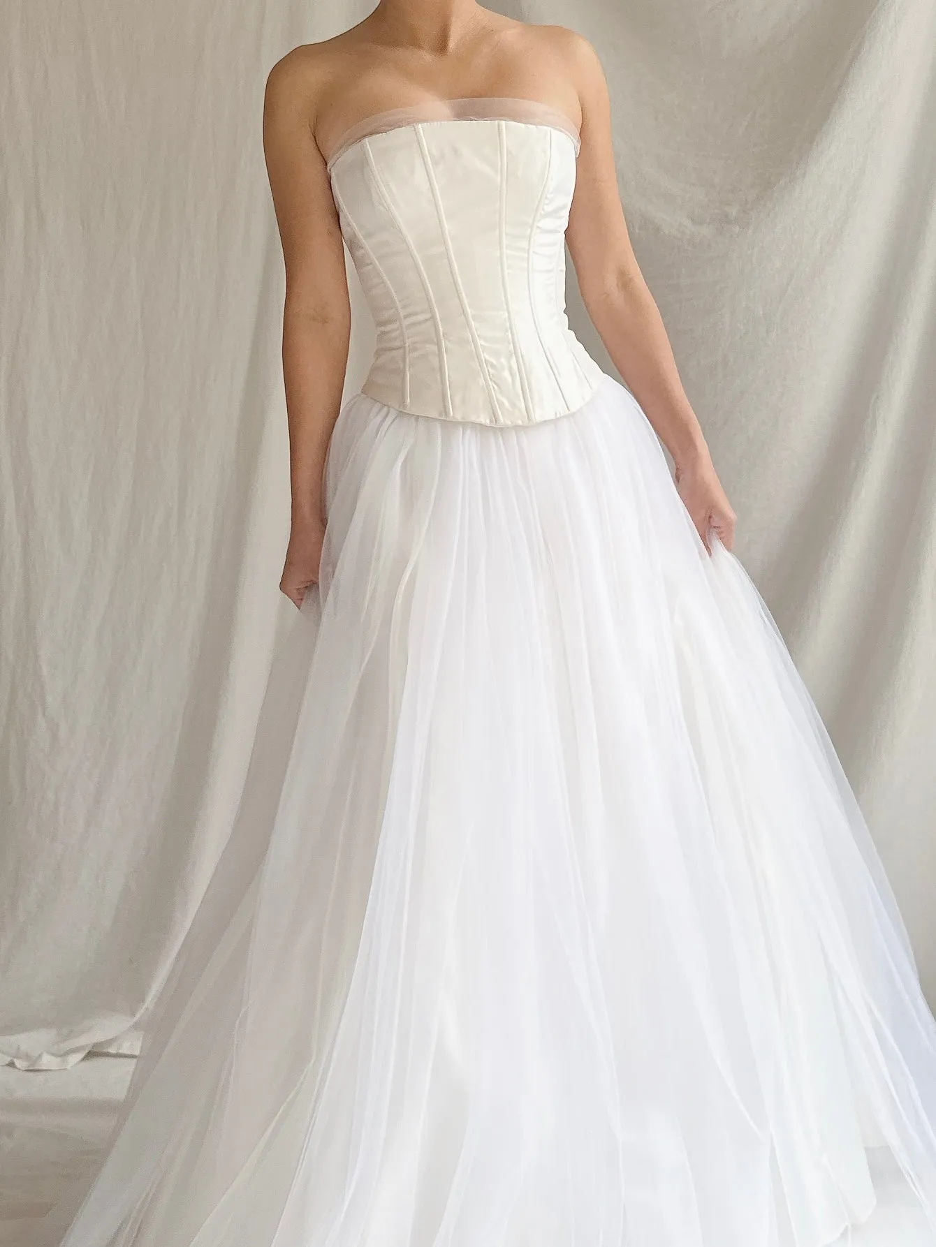 Vintage Gunne Sax Strapless Tulle Gown - XS/2