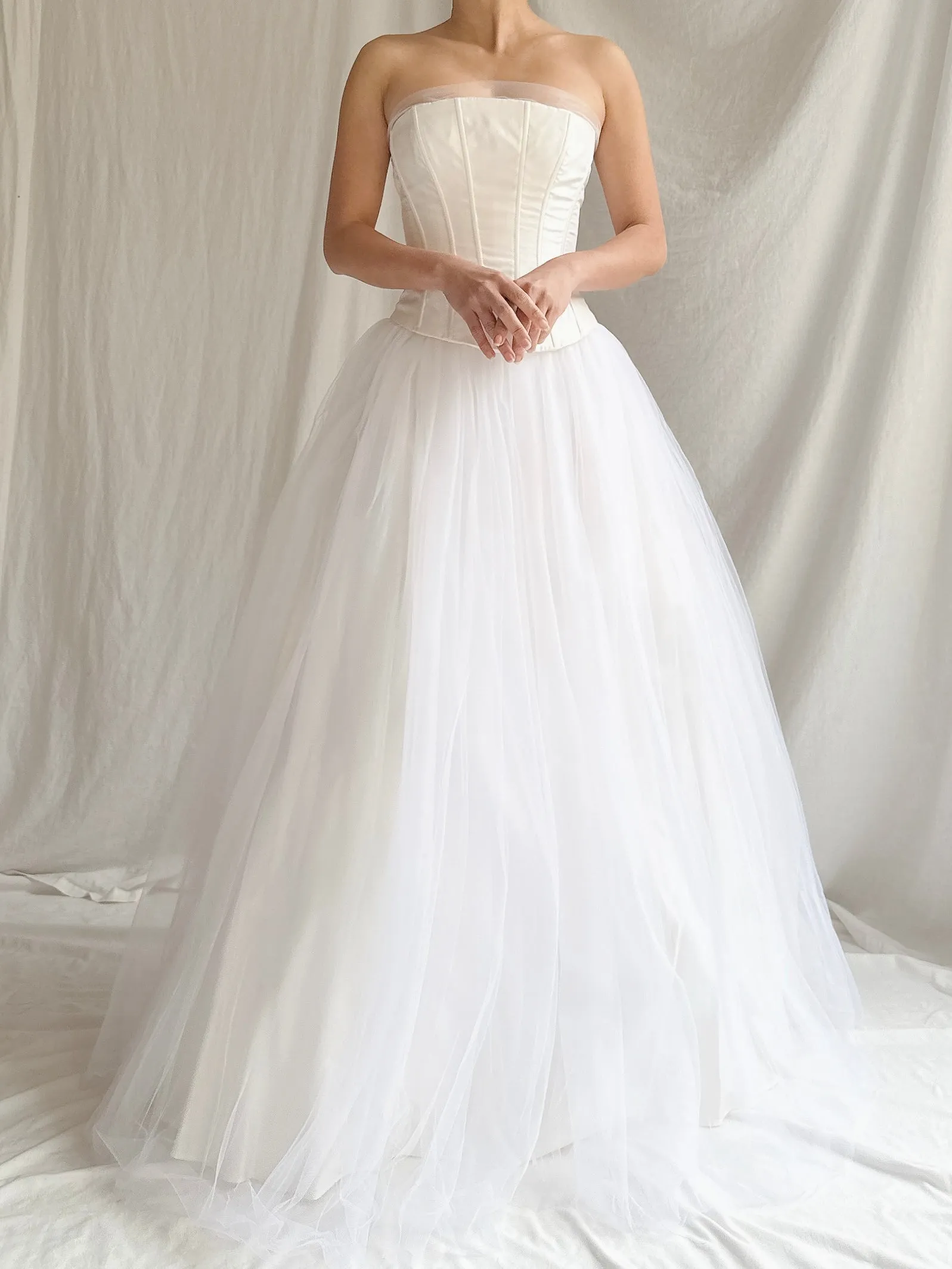Vintage Gunne Sax Strapless Tulle Gown - XS/2