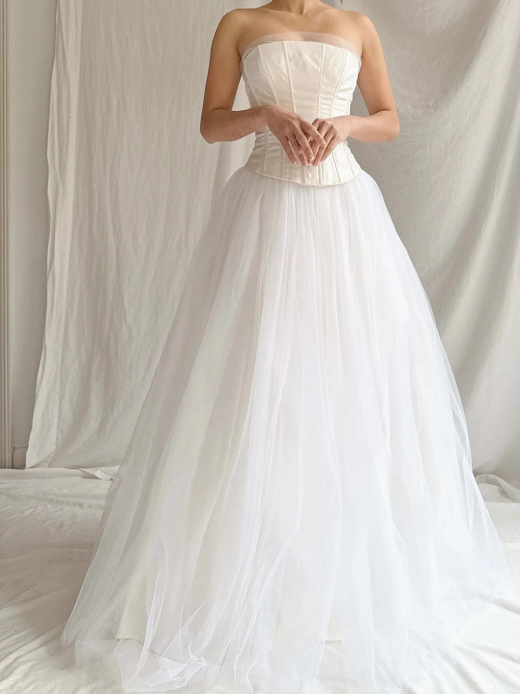 Vintage Gunne Sax Strapless Tulle Gown - XS/2