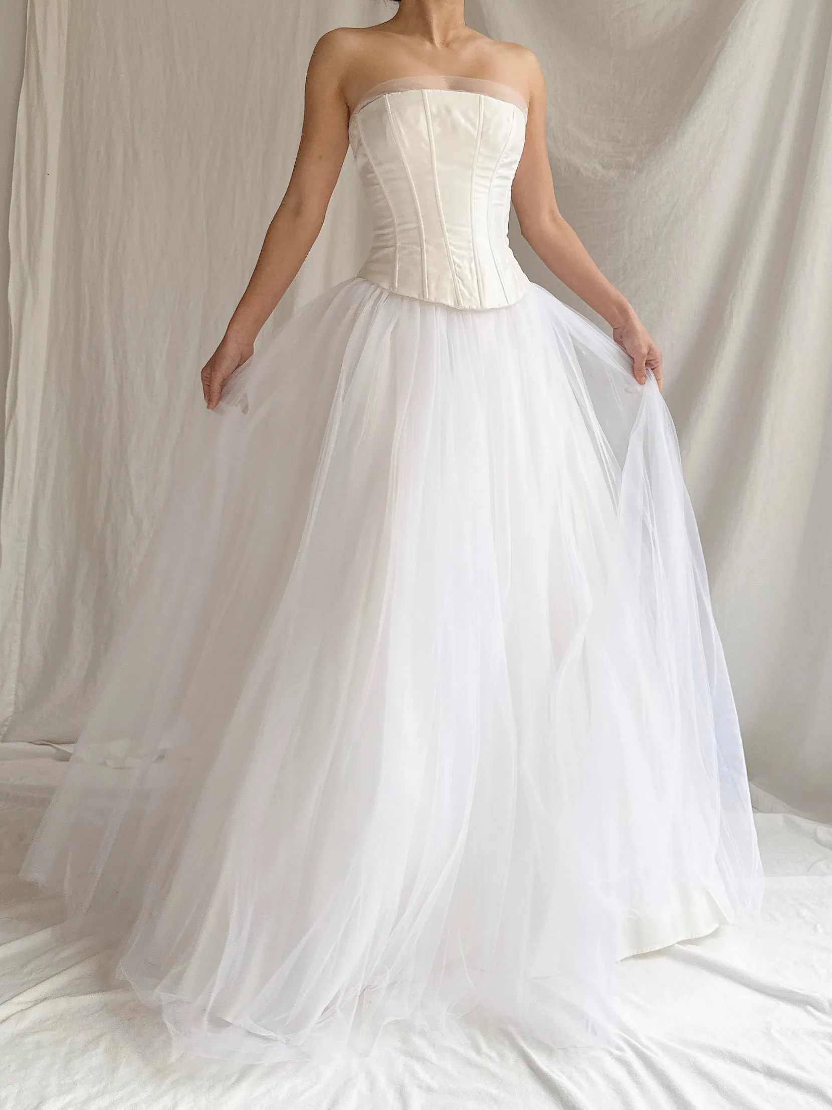 Vintage Gunne Sax Strapless Tulle Gown - XS/2
