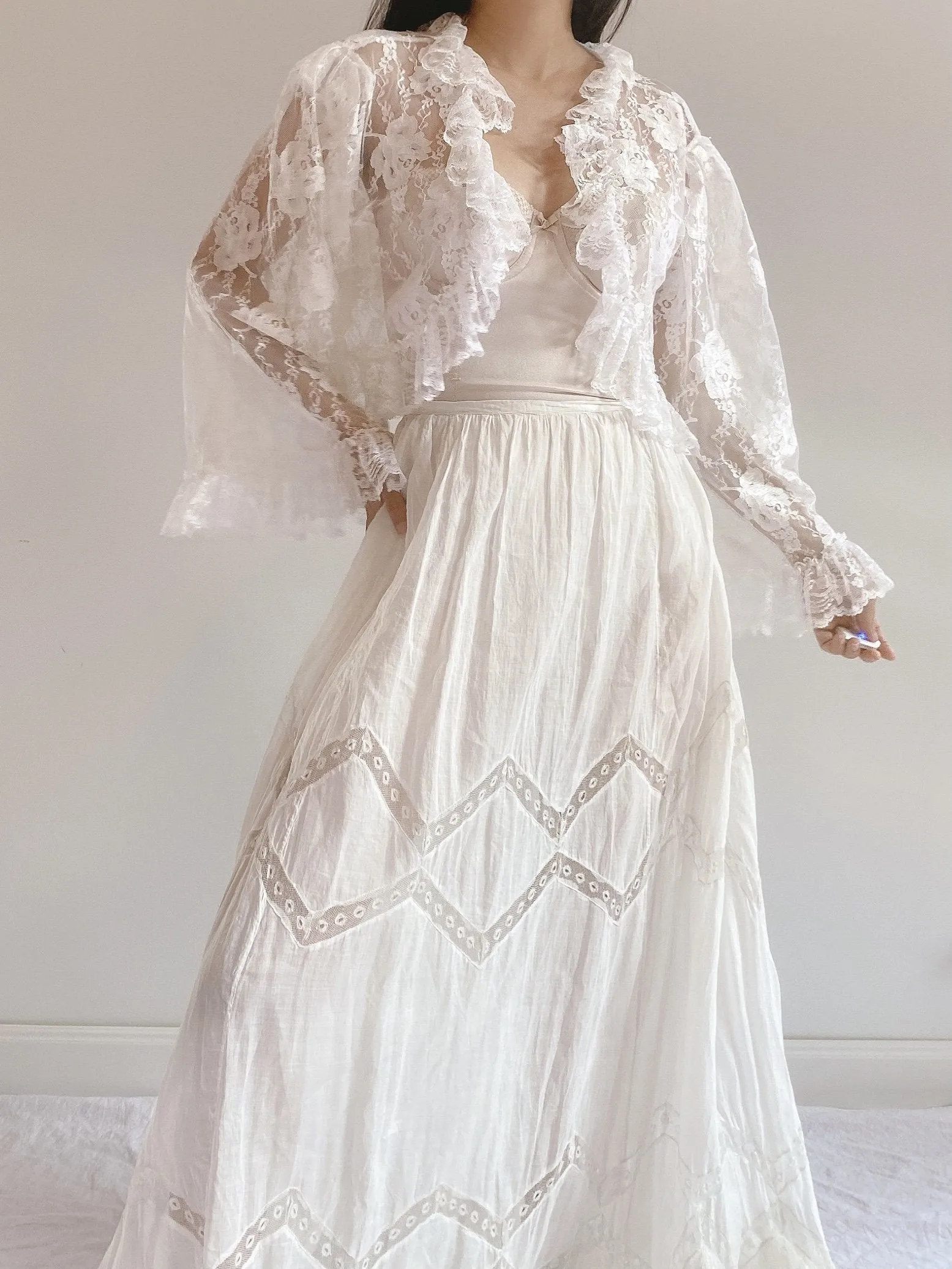 Vintage Lace Bolero Jacket - S/M