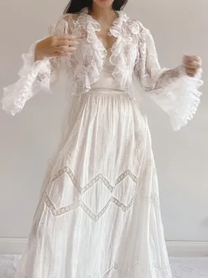 Vintage Lace Bolero Jacket - S/M