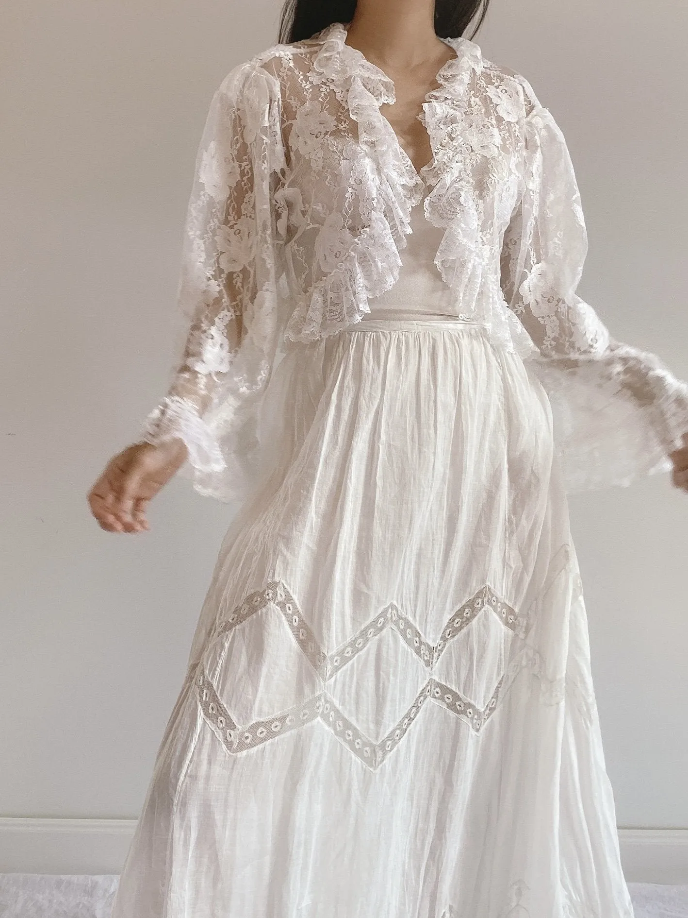 Vintage Lace Bolero Jacket - S/M