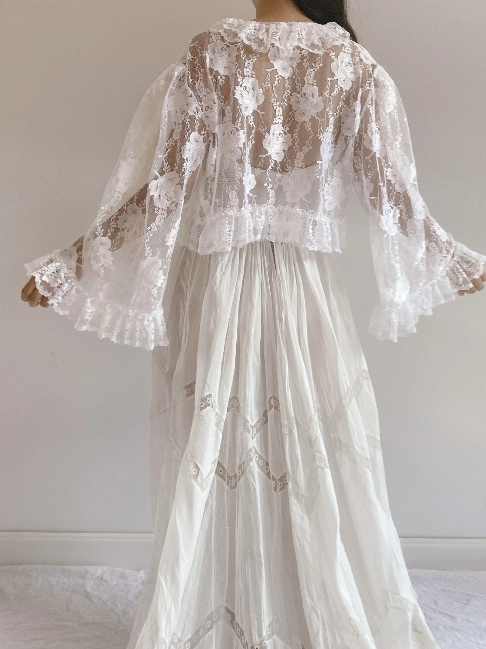 Vintage Lace Bolero Jacket - S/M