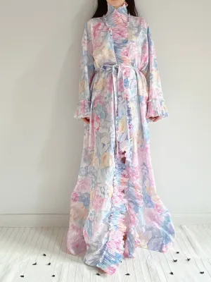 Vintage Mary McFadden Pastel Florals Duster - OSFM