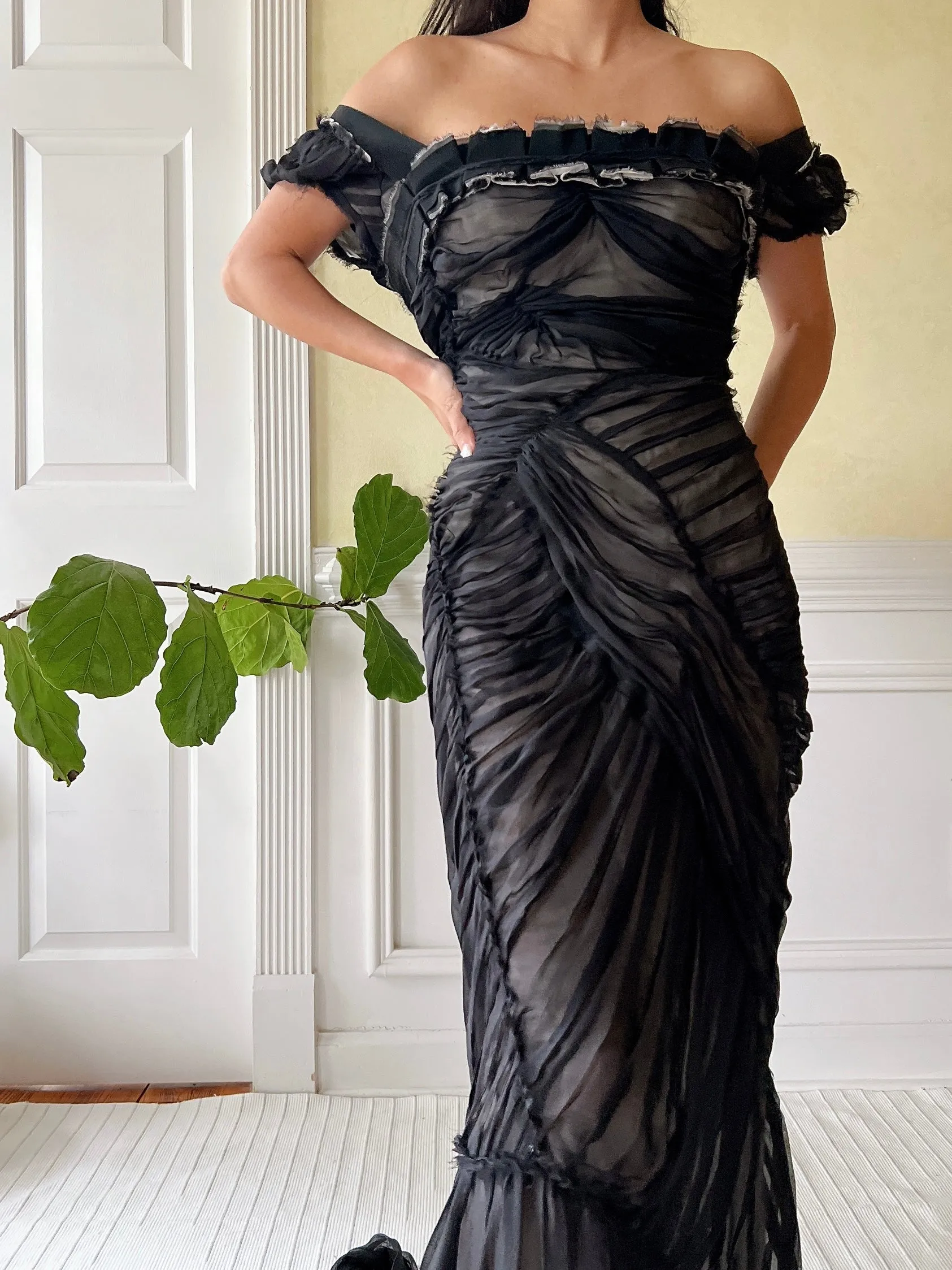 Vintage Silk Alberta Ferretti Gown - S/M US 6