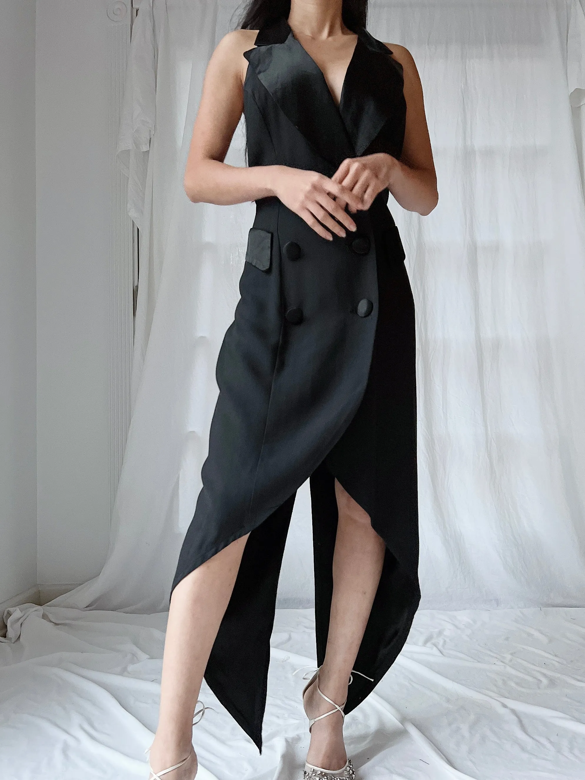 Vintage Tuxedo Dress - S/M