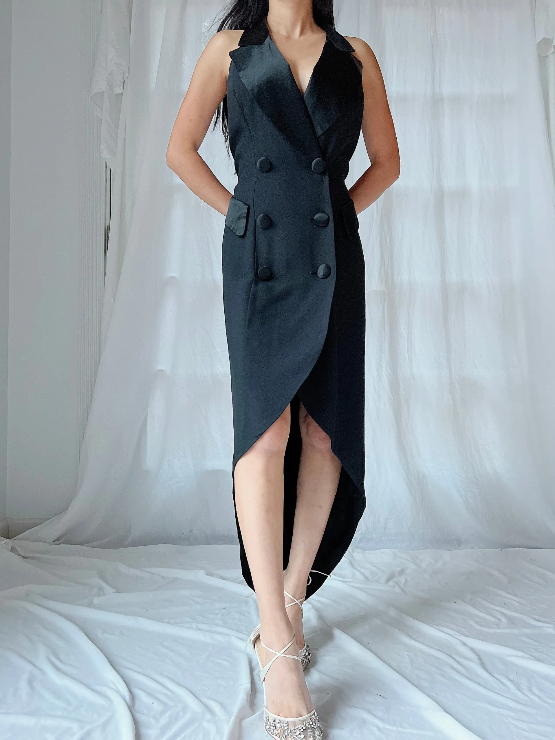 Vintage Tuxedo Dress - S/M
