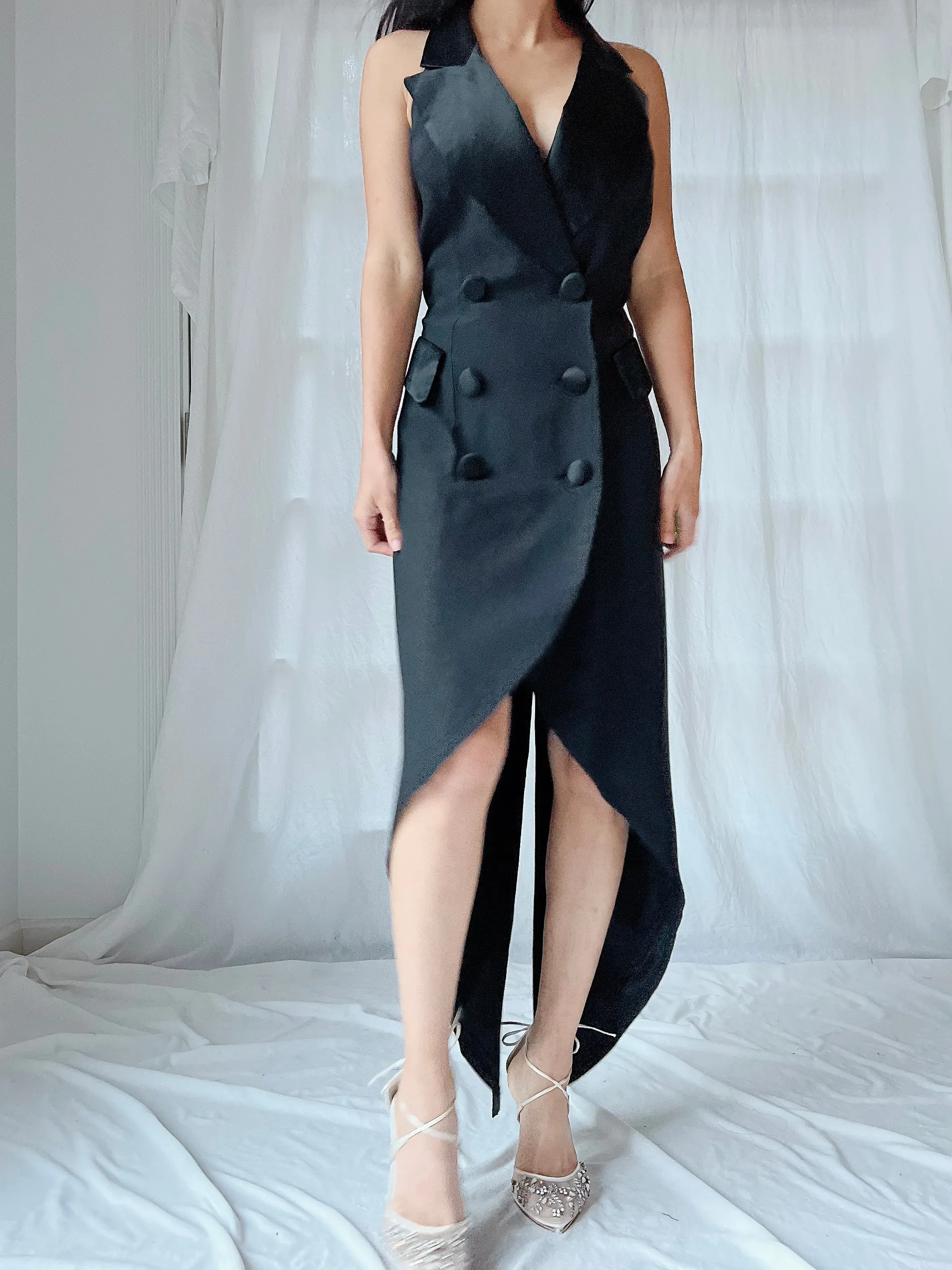 Vintage Tuxedo Dress - S/M